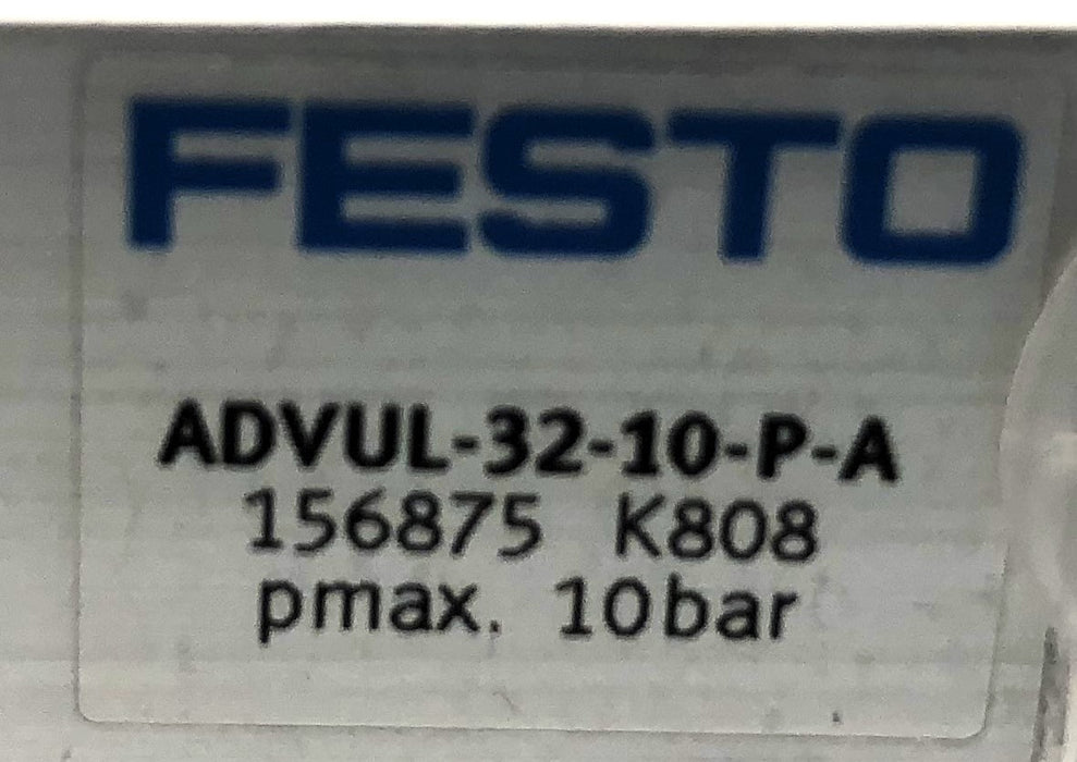 Festo 10 Bar Pmax Compact Pneumatic Cylinder ADVUL-32-10-P-A (156875) NOS