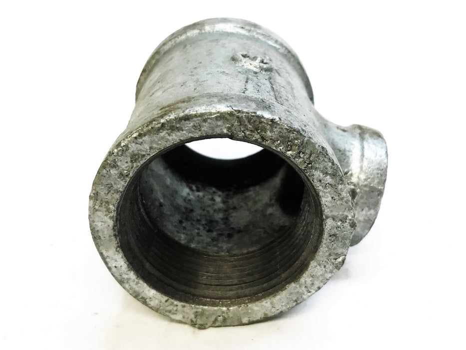 Unbranded Galvanized 1-3/4" x 7/8" x 1-3/4" Tee Coupling [Lot of 2] NOS