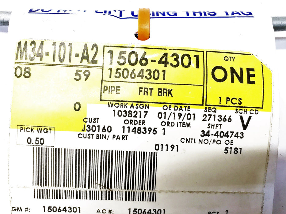 GM OEM Brake Line Section Pipe 15064301 NOS