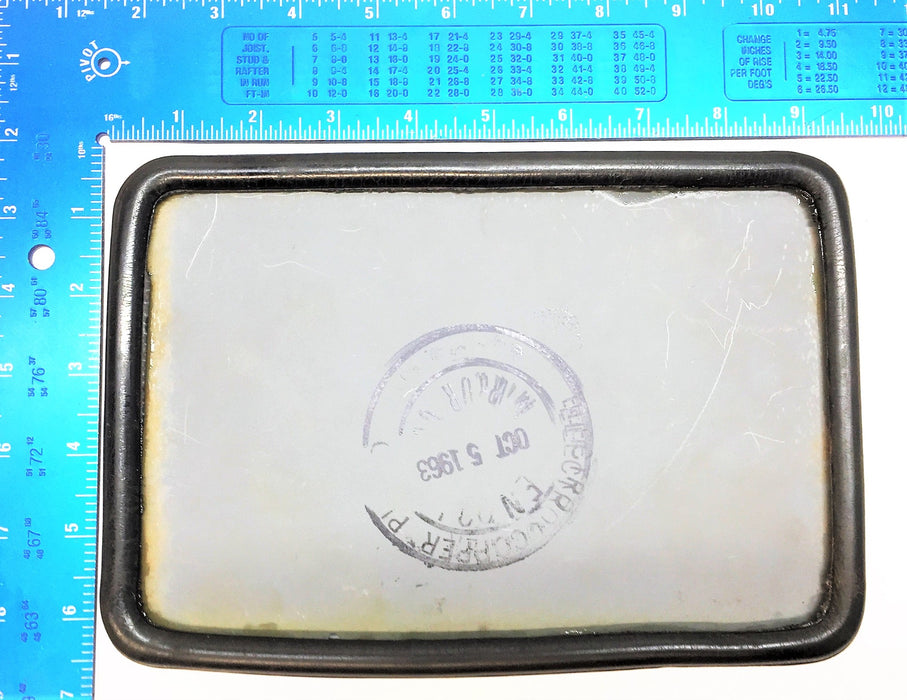 UNBRANDED 6" x 9" Rectangular Mirror with Rubber Edge Guard NOS