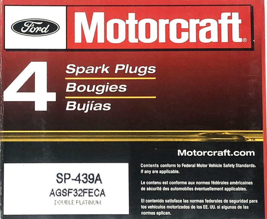 Motorcraft Ford Set Of 4 Spark Plugs SP-439A (AGSF32FECA) NOS