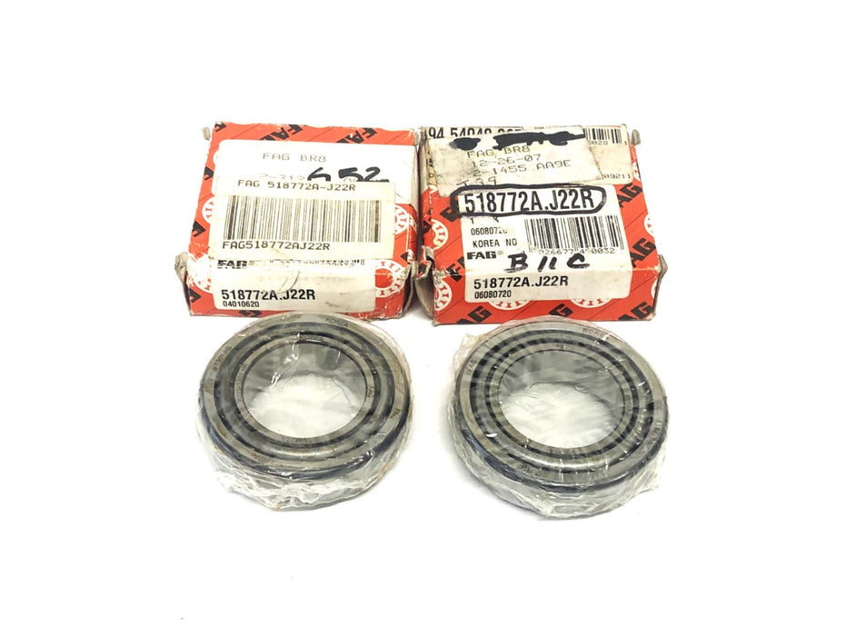 FAG Tapered Roller Bearing Cup And Cone 518772A-J22R (518772A) [Lot of 2] NOS