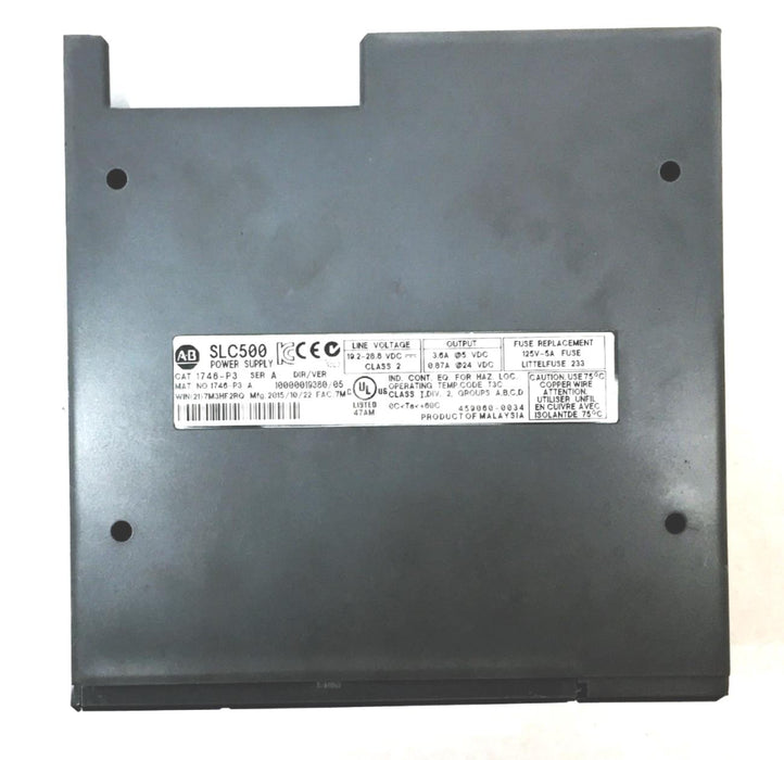 Allen Bradley SLC 500 Power Supply 1746-P3 USED