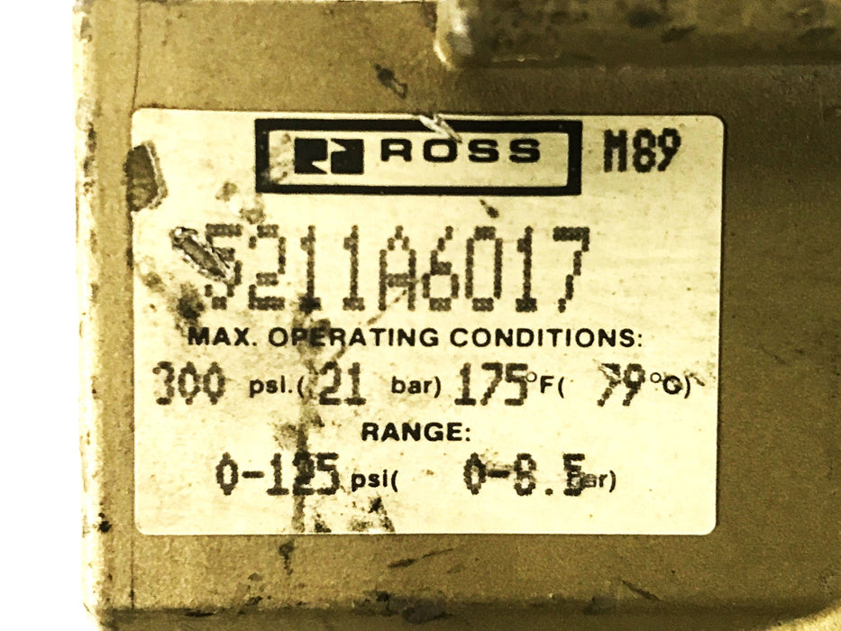 Ross Pneumatic Filter Regulator 5211A6017 USED