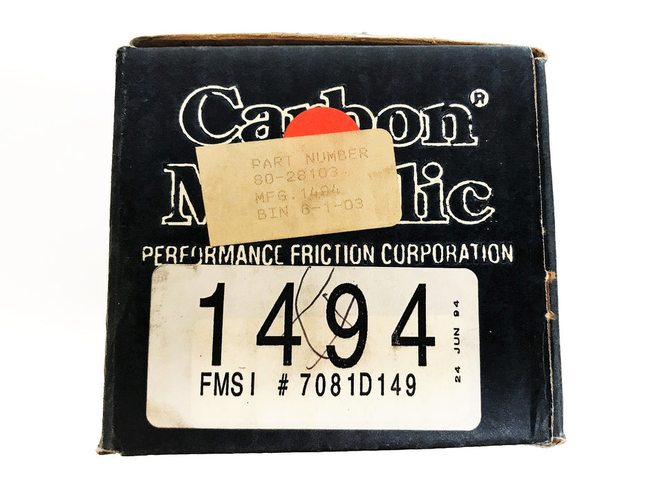 PFC Carbon Metallic Brake Pad Set FMSI-7081D149 NOS