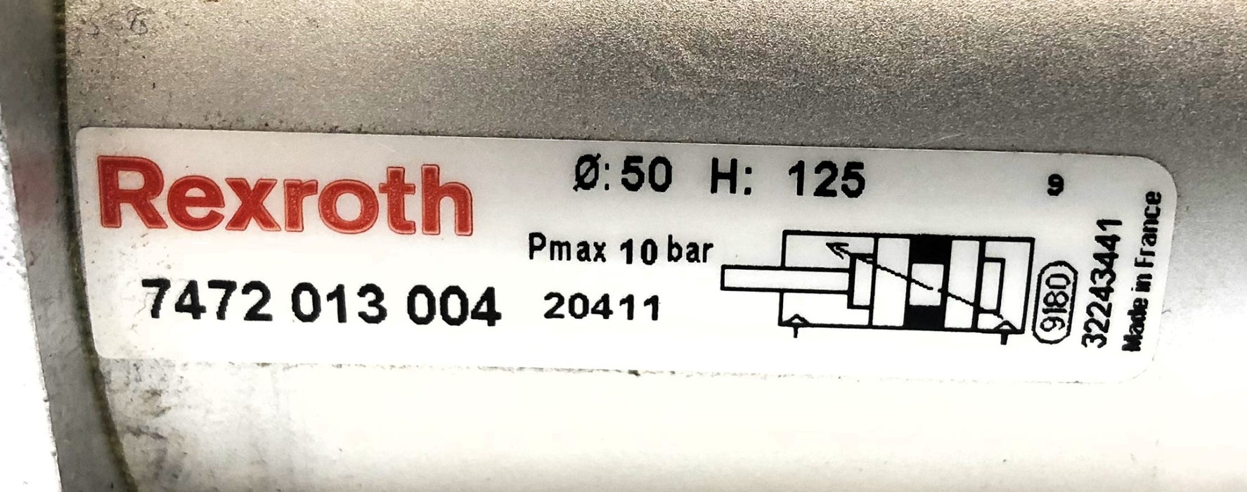Rexroth Pneumatic Cylinder 7472.013.004 NOS