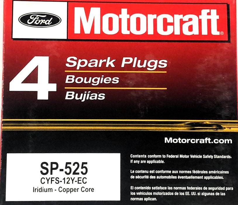 Motorcraft Ford Set Of 4 Spark Plugs SP-525 (CYFS-12Y-EC) NOS