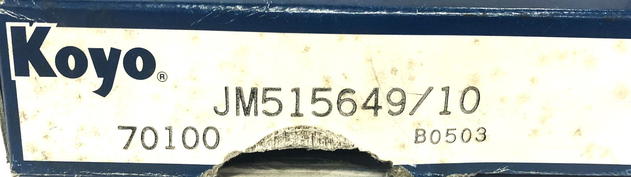 Koyo Tapered Roller Bearing Cup JM515649/10 NOS