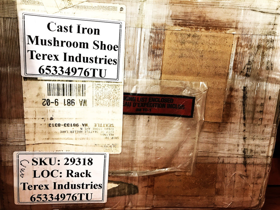 Terex Utilities Cast Iron Snow Plow Mushroom Shoe 65334976TU NOS
