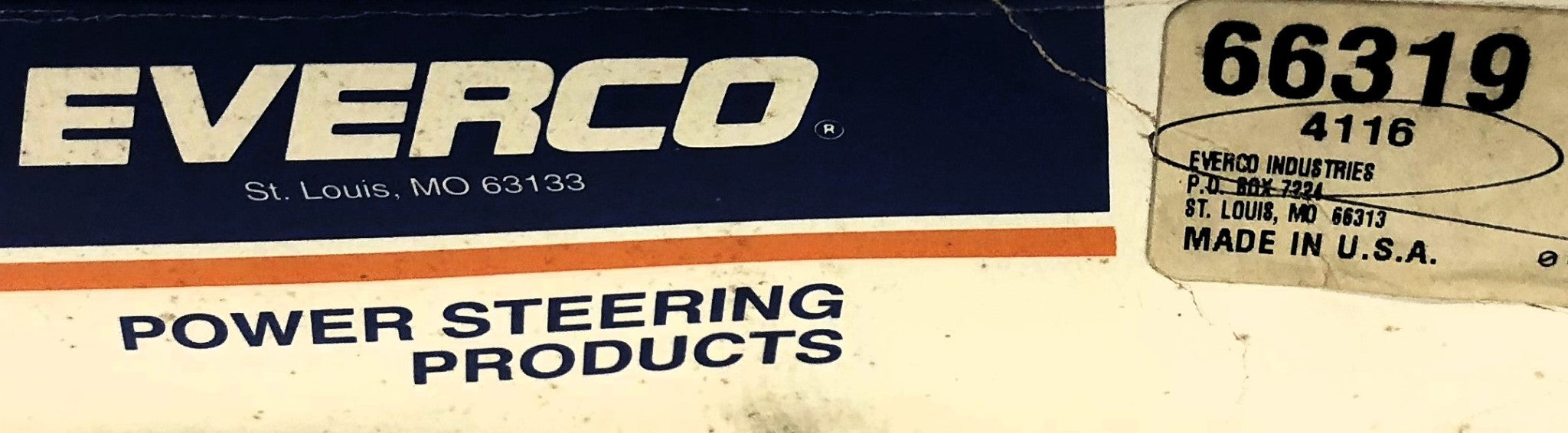 Everco Power Steering Pressure Line Hose 66319 NOS