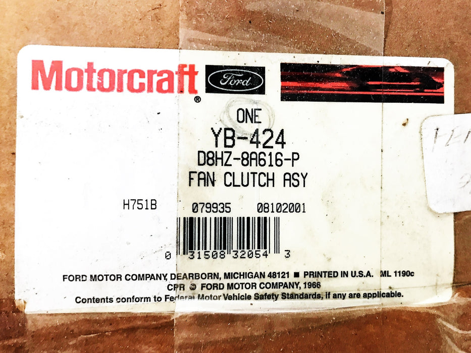 Motorcraft Ford Engine Cooling Fan Clutch Assembly YB-424 NOS