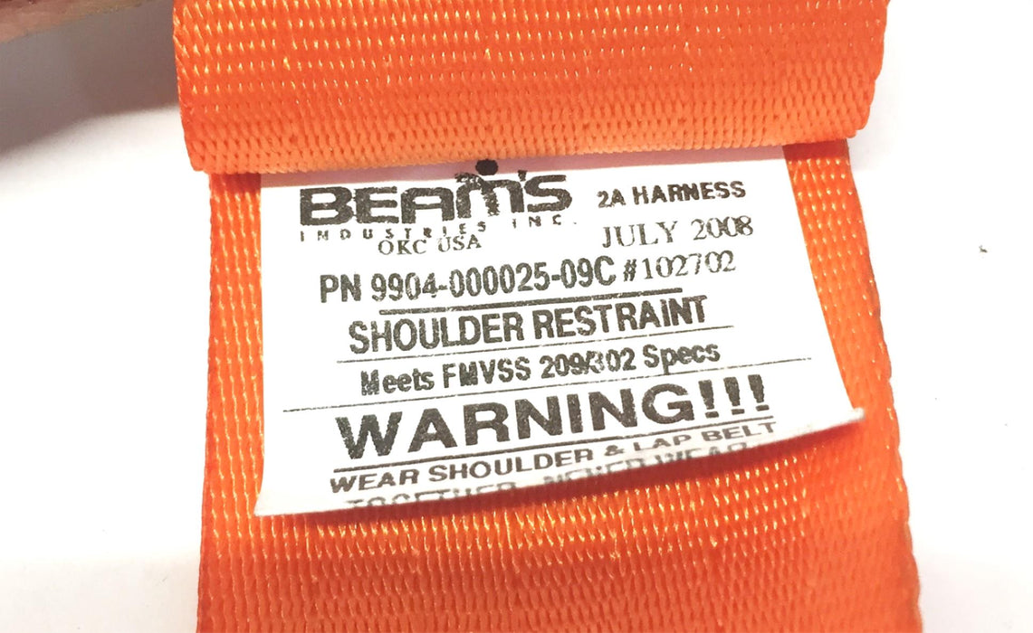 Beams Seat Belt Shoulder Strap Retract Assembly 9904-000025-09C NOS