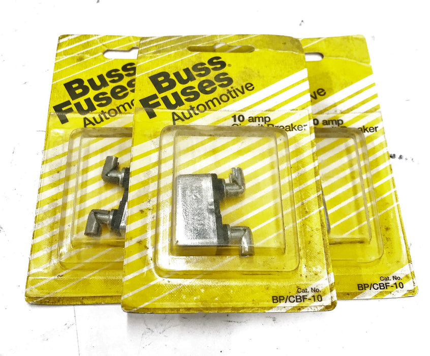 Buss 10A Automotive Circuit Breaker BP/CBF-10 [Lot of 3] NOS