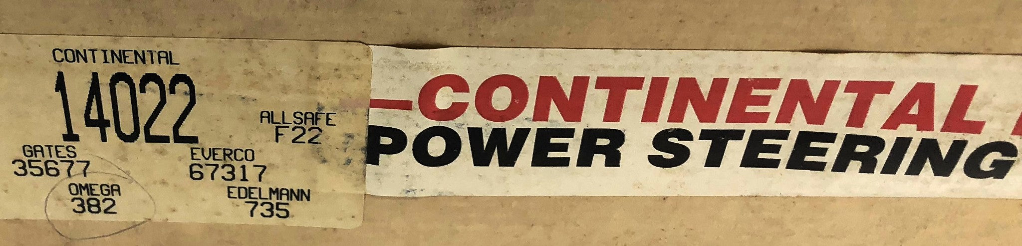 Continental Power Steering Hose 14022 NOS