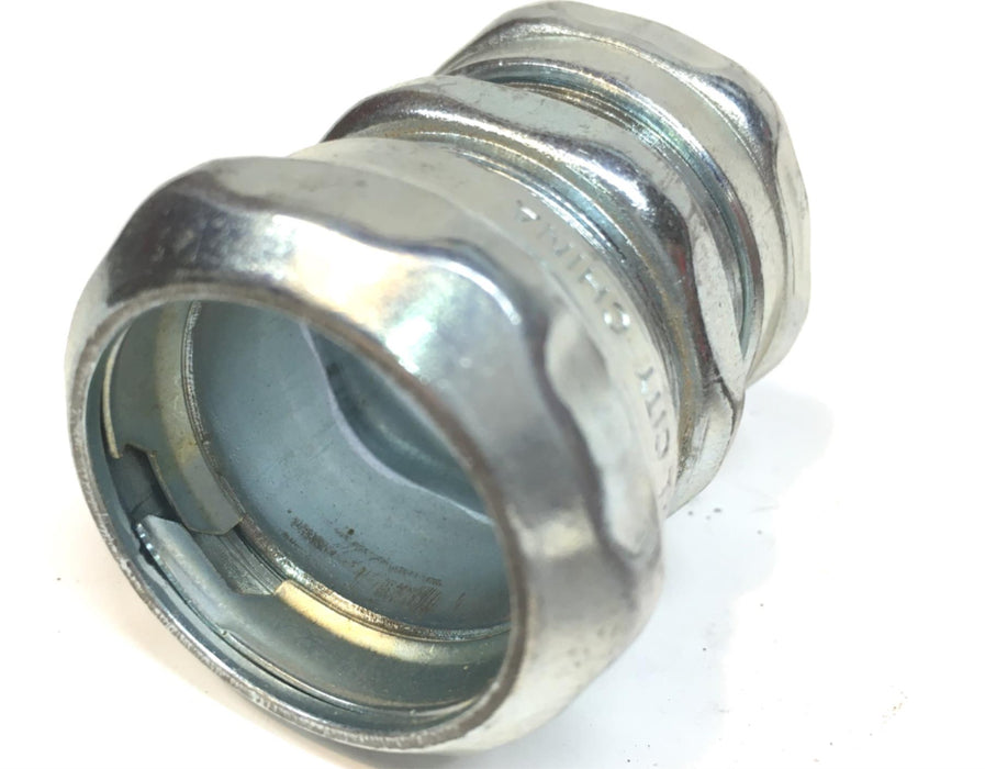 Steel City Compression Connector, Zinc Plated Steel, EMT Conduit, 1 [ LOT OF 4 ]