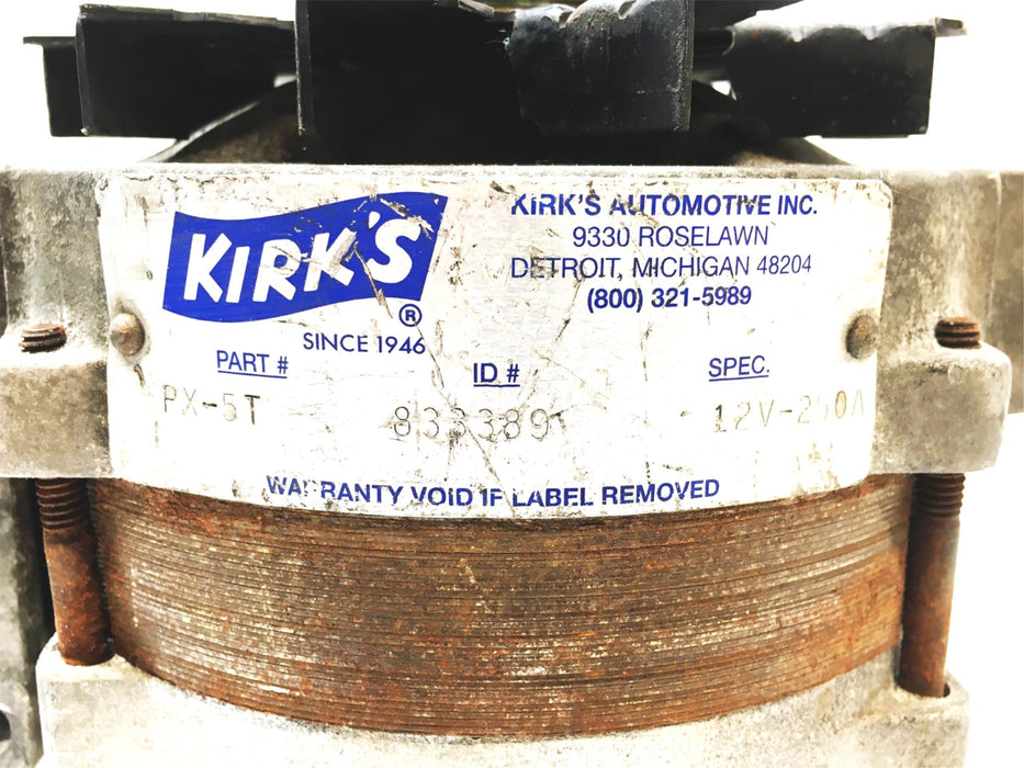 Kirk's 12V 250A Alternator PX5T USED