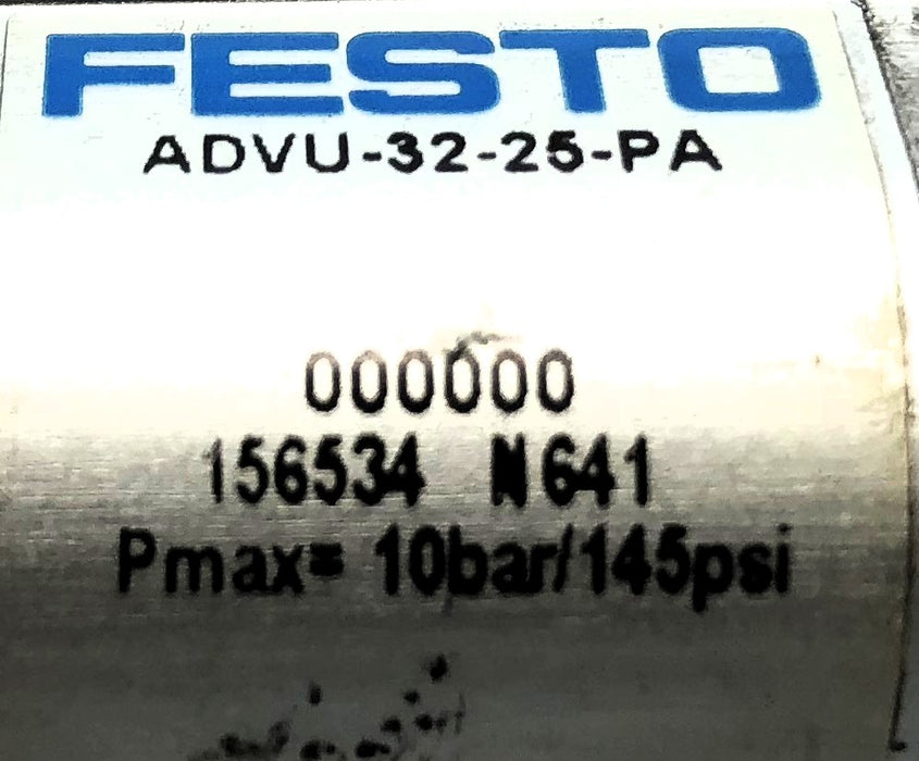 Festo Compact Pneumatic Cylinder ADVU-32-25-PA USED