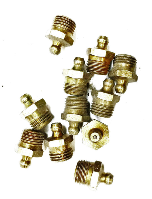 Edelmann Straight 1/4" Pipe Grease Fitting 1841 [Lot of 11] NOS