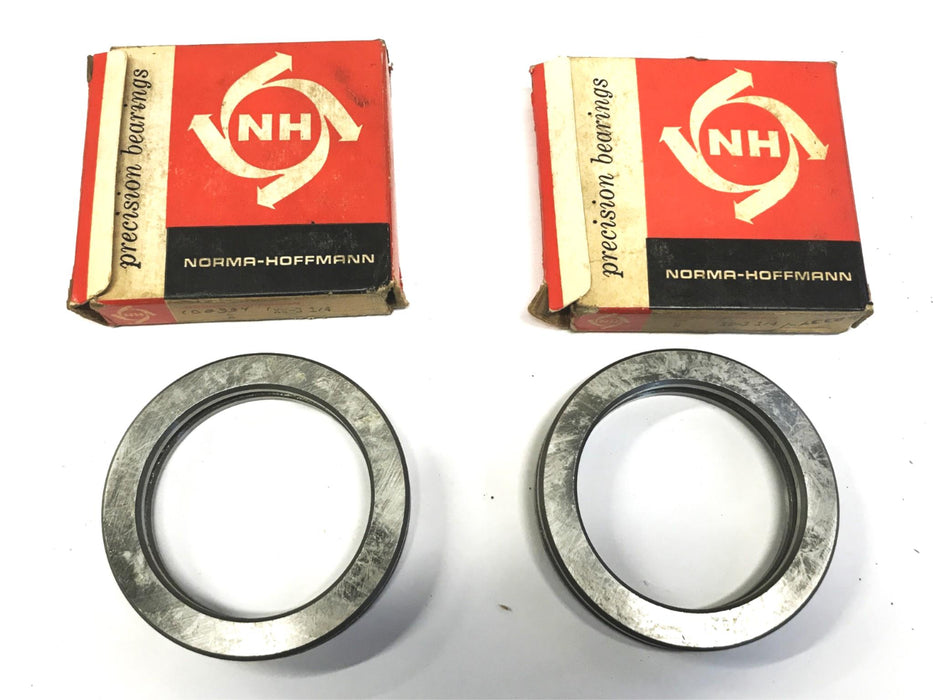 Norma-Hoffmann 3-Piece Thrust Ball Bearing XW3-1/4 [Lot of of 2] NOS