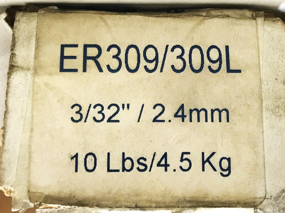 GTW 3/32 inch x 36 inches Cut TIG Welding Rod, 10 pound Box, ER309/309L NOS