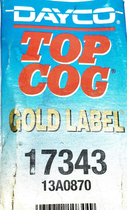 Dayco Top Cog Gold Label Serpentine Belt 17343 [Lot of 2] NOS