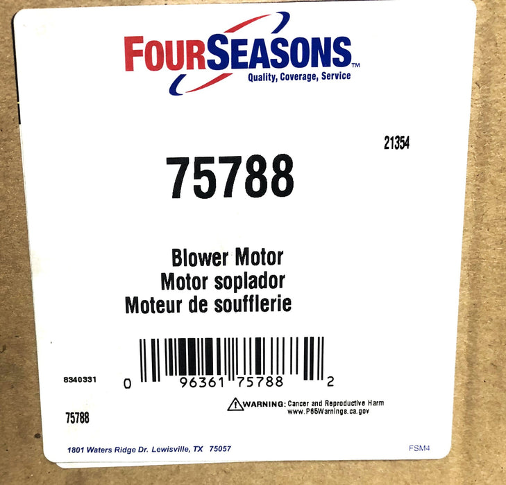 Four Seasons 12V 20337 Unimotor Blower Motor 75788 NOS