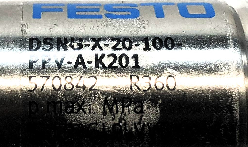 Festo Pneumatic Cylinder DSNU-X-20-100-PPV-A-K201 NOS