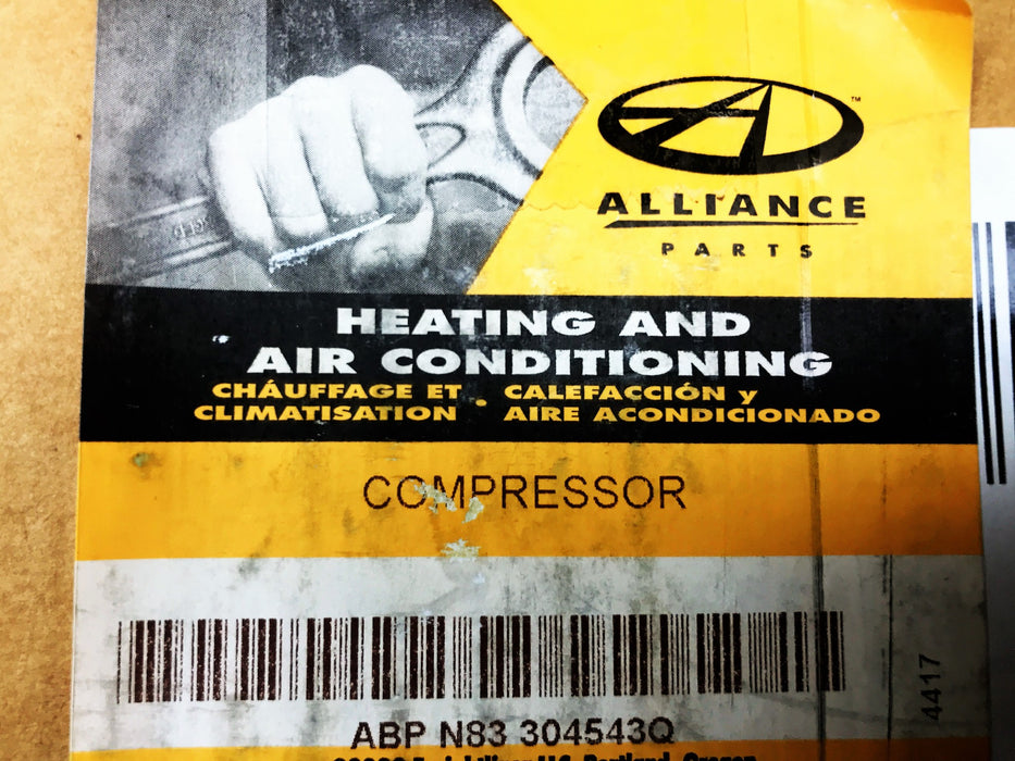 Alliance A/C Compressor ABP-N83-304543Q NOS