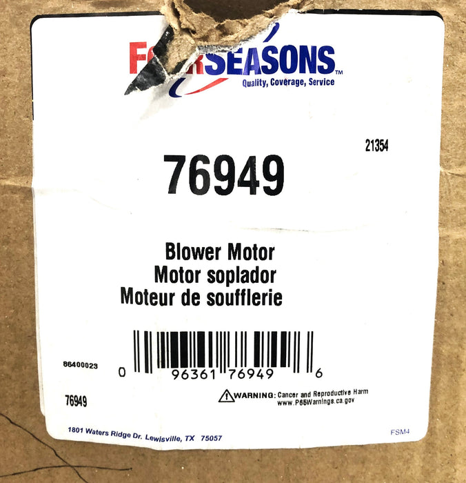 Four Seasons 12V 18277 Unimotor Blower Motor 76949 NOS