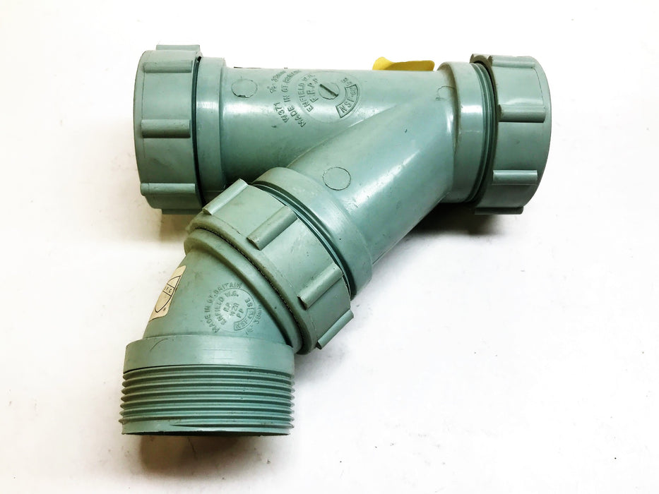 Enfield Labline 1-1/2" Plastic Cleanout Tee and Elbow Coupling W371/W211 NOS