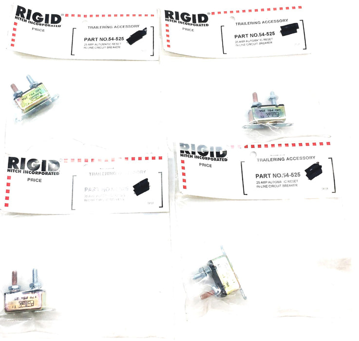 Pollak 25A Automatic Reset In-Line Circuit Breaker 54-525 [Lot of 4] NOS