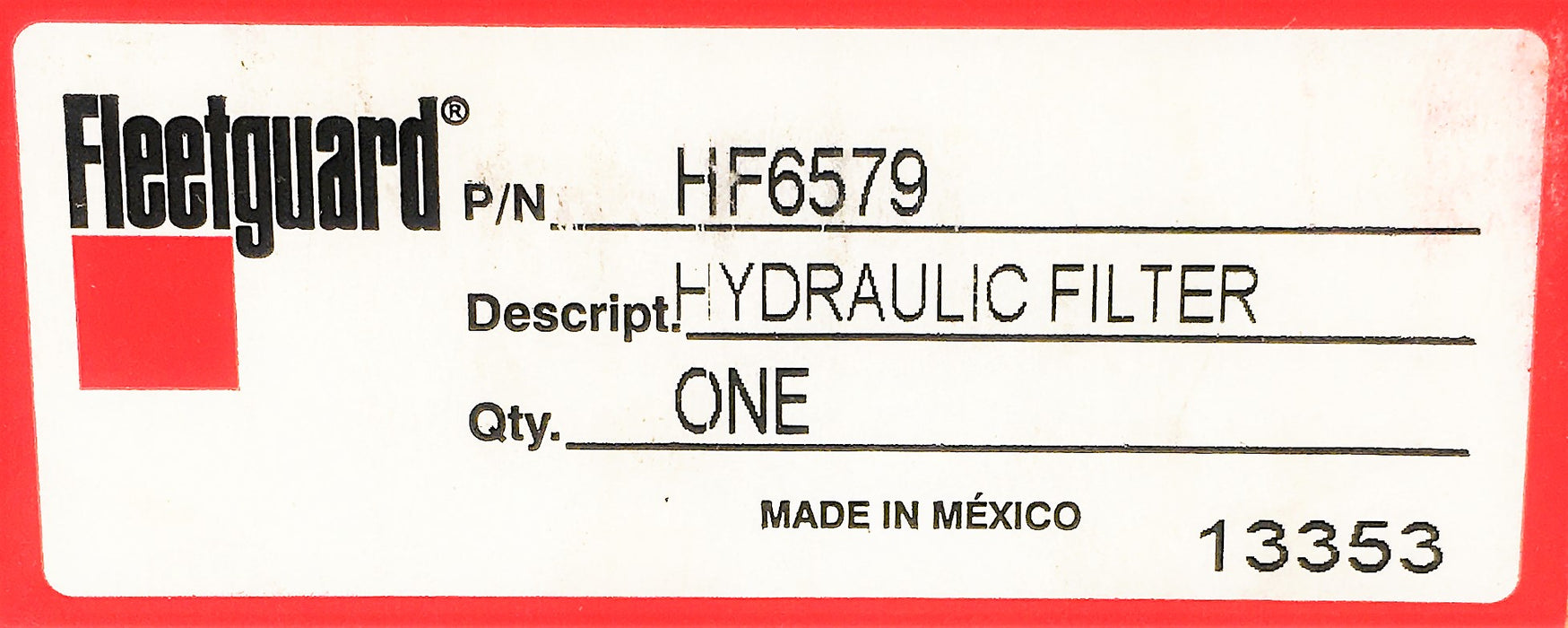 Fleetguard Hydraulic Filter HF6579 NOS