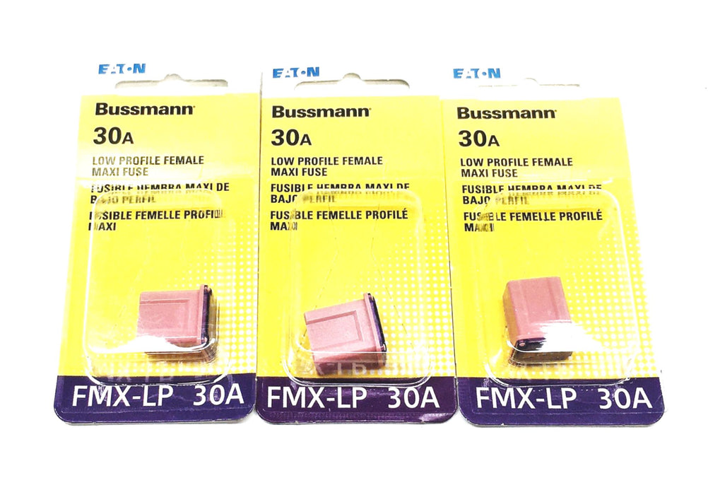 Eaton Bussman 30A Low Profile Female Maxi Fuse BP/FMX-30LP-RP [Lot of 3] NOS