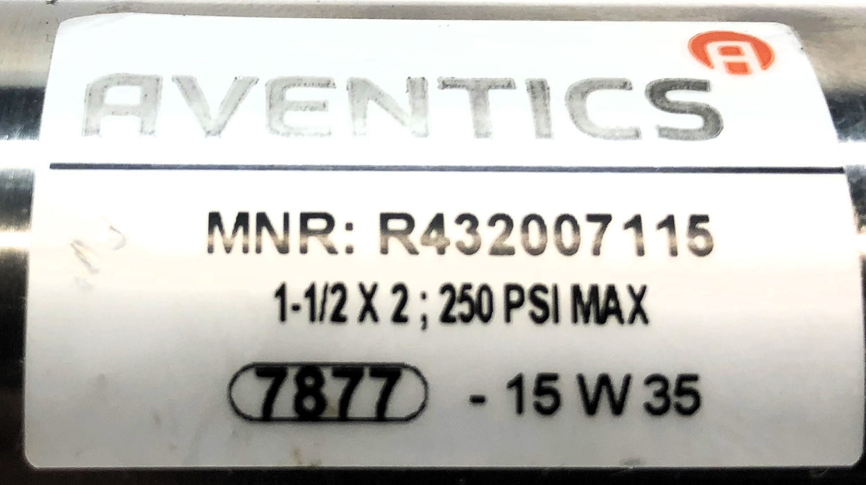 Aventics 250 PSI Max Pneumatic Cylinder R432007115 NOS