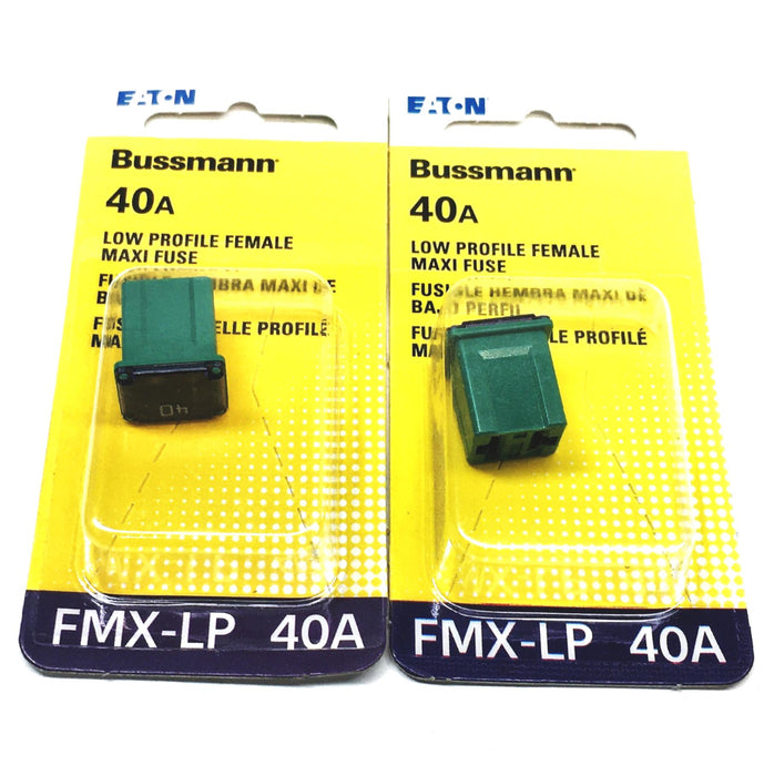 Eaton Bussman 40A Low Profile Female Maxi Fuse BP/FMX-40LP-RP [Lot of 2] NOS