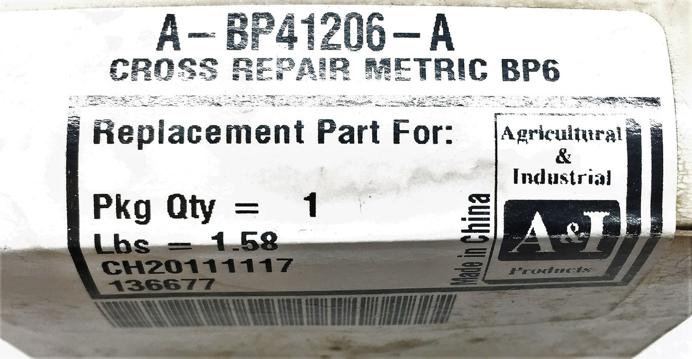 A&I Cross Repair Metric BP6 A-BP41206-A (BP41206) NOS