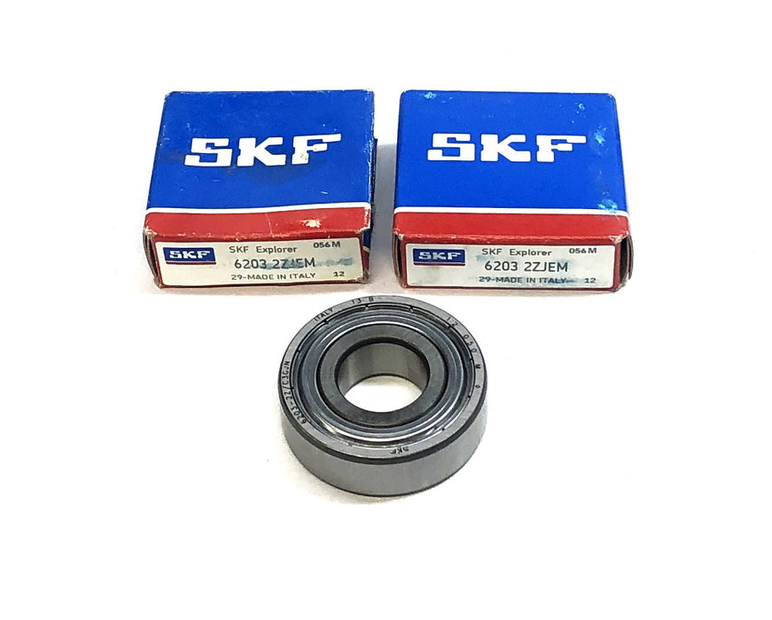 SKF Deep Groove Shielded Ball Bearing 6203-2Z/C3GJN (6203-2ZJEM) [Lot of 2] NOS