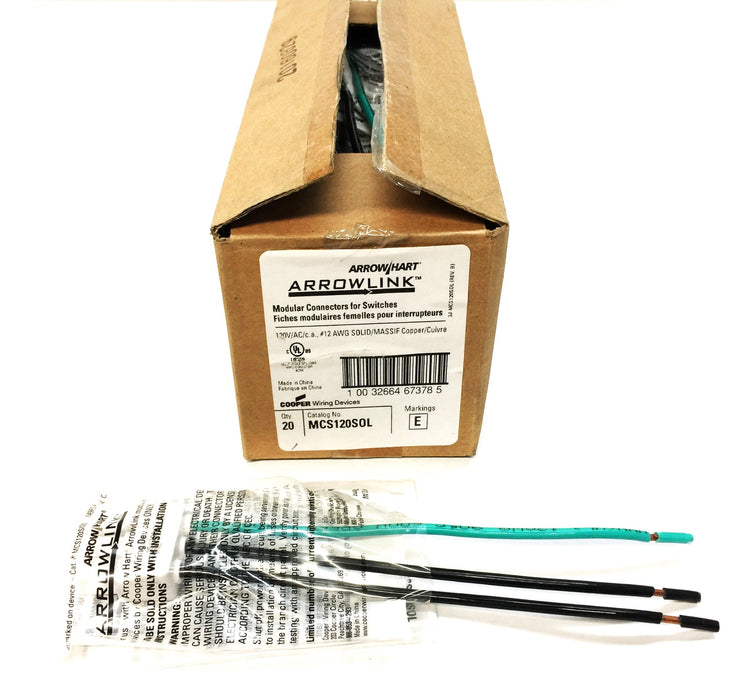 Cooper Arrowlink Modular Connectors for Switches Pack (20pcs) MCS120SOL NOS