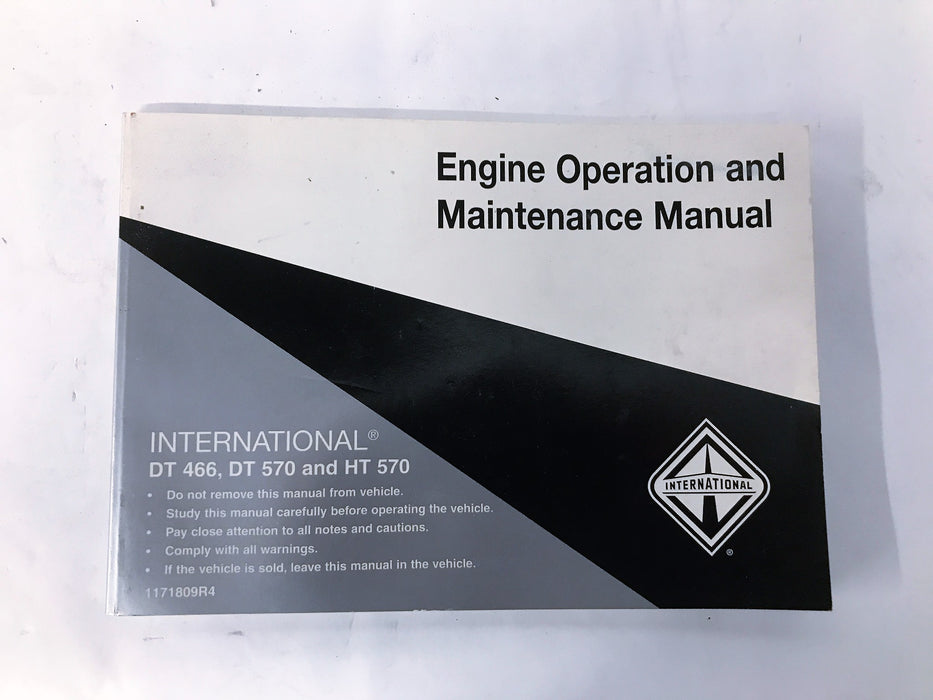 International Engine Operation And Maintenance Manual 1171819R4 NOS