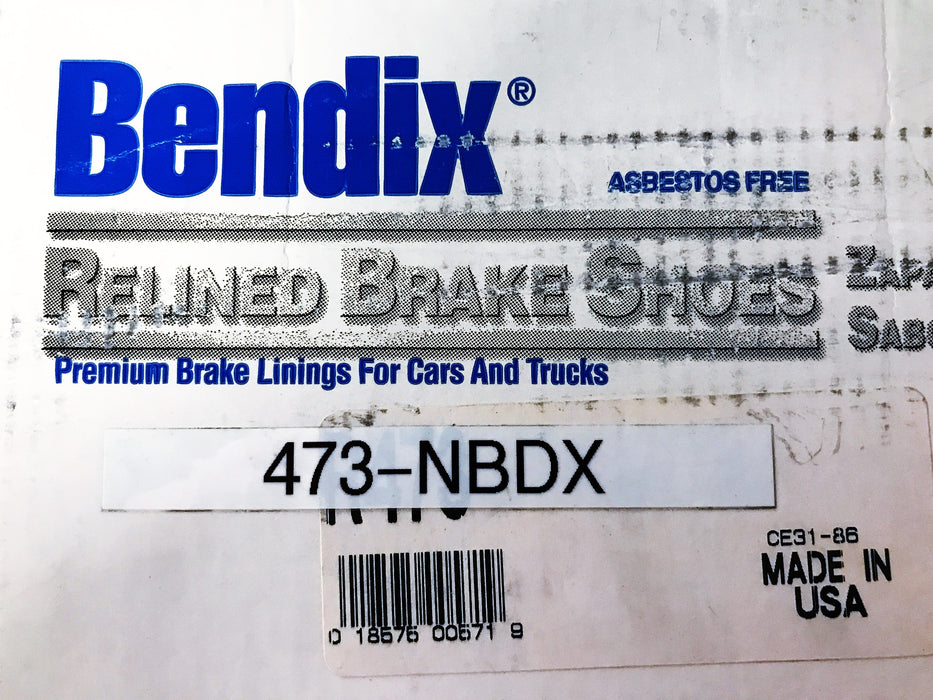 Bendix Relined Brake Shoe Set 473-NBDX NOS