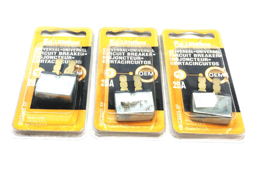 Littelfuse 25A Universal Circuit Breaker 0UCB025.XP [Lot of 3] NOS