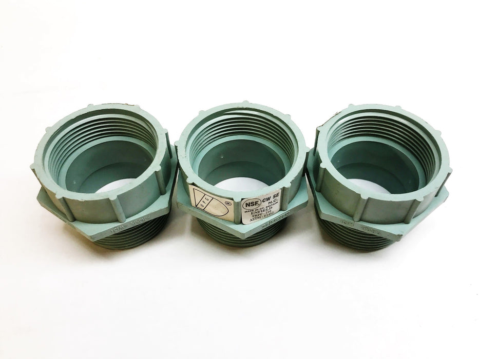 Enfield 1-1/2" Acid Waste LabLine MJ Adaptor Fitting W131 [Lot of 3] NOS