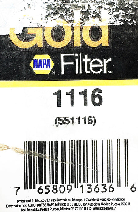 NAPA Gold Oil Filter 1116 NOS