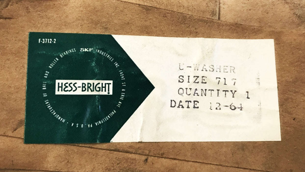 Hess-Bright 5-7/16 inch L-Washer 717U [Lot of 2] NOS