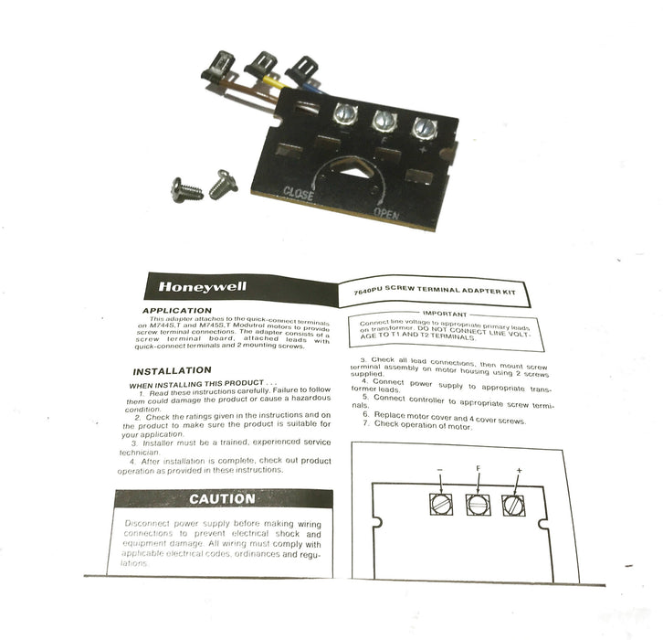 Honeywell Screw Terminal Adapter 7640PU NOS
