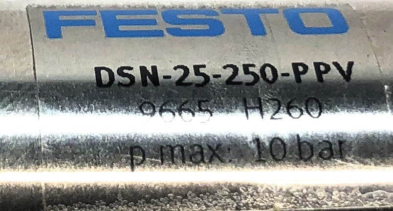 Festo 10 Bar Pneumatic Cylinder DSN-25-250-PPV (9665) NOS