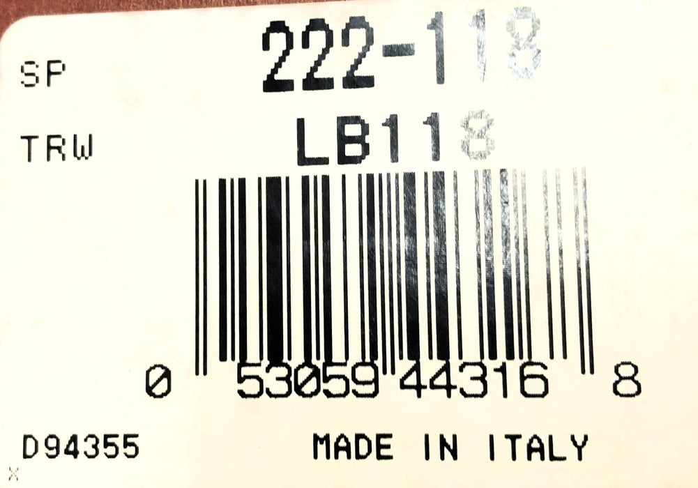 Sealed Power Timing Belt 222-118 (LB118) NOS