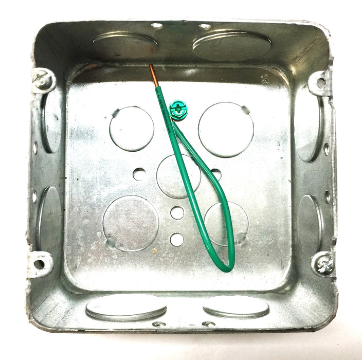Cooper Crouse-Hinds 4-11/16" Square Welded Outlet Box w/Ground Screw TP558PF NOS