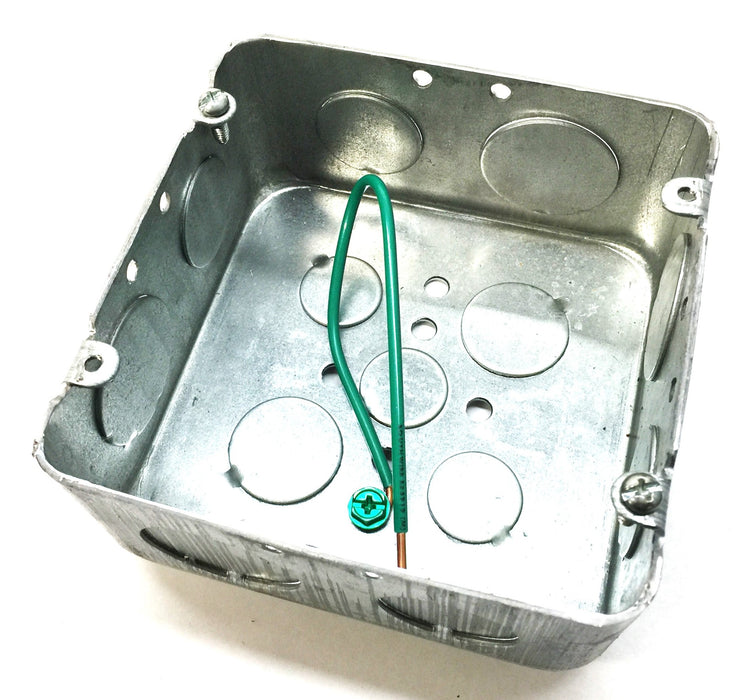 Cooper Crouse-Hinds 4-11/16" Square Welded Outlet Box w/Ground Screw TP558PF NOS