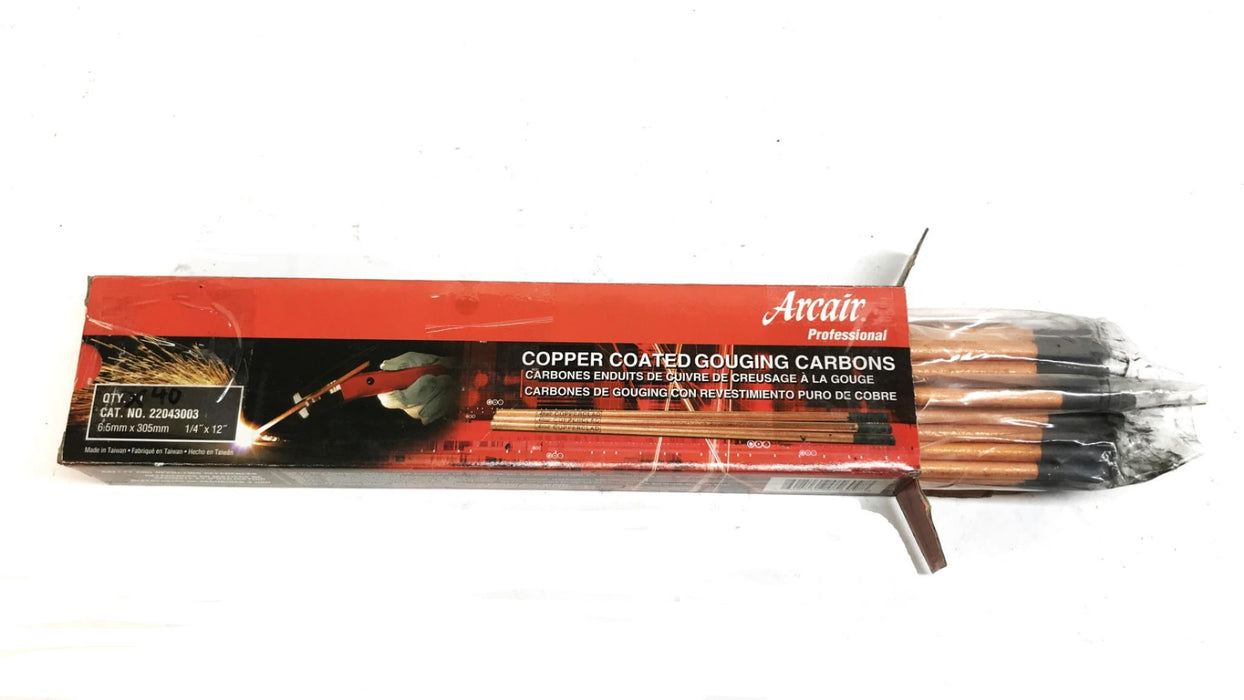 Arcair Copperclad Gouging Electrodes, Box of 50, 22043003-250 NOS